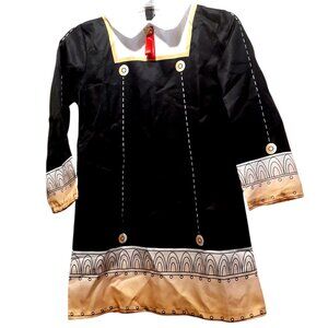 NEW!! Girls WEDNESDAY ADDAMS DRESS | Halloween Wednesday Costume. Back Zips Up!!